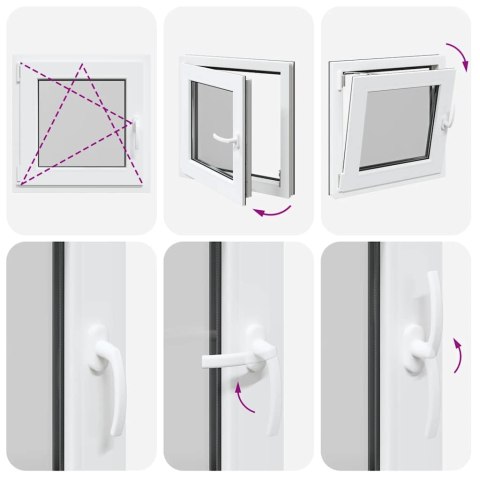 OKNO PIWNICZNE RISOR 60X60CM UCHYLNO-ROZWIERNE DIN LEWE