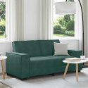 SOFA 2-OSOBOWA CIEMNOZIELONA 140CM TAPICEROWANA AKSAMITEM
