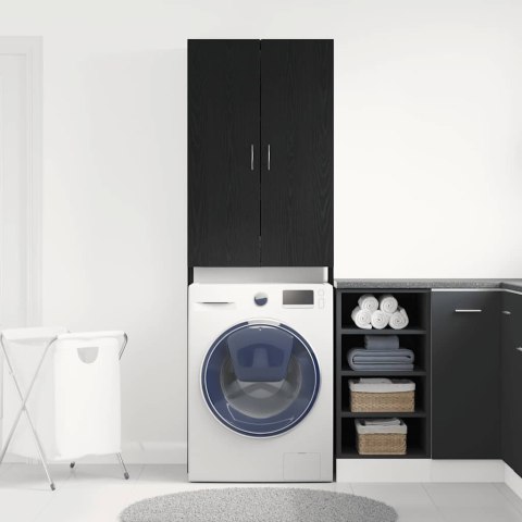 SZAFKA NA PRALKĘ CZARNY DĄB 64X25,5X190CM