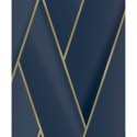 DUTCH WALLCOVERINGS Tapeta Geometric, niebiesko-złota