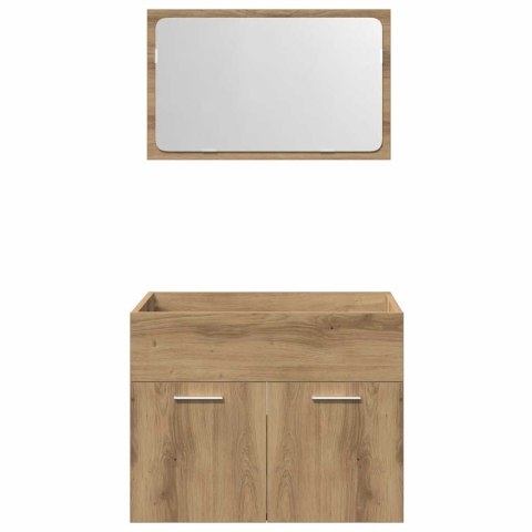 2-CZĘŚCIOWY ZESTAW MEBLI ŁAZIENKOWYCH DĄB ARTISAN