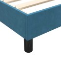 VidaXL Łóżko typu Box Spring z materacem Ciemnoniebieski 180x220 cm