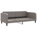 VidaXL Sofa rozsuwana z szufladami, taupe, 90x200 cm, tkanina