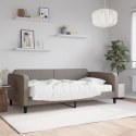 VidaXL Sofa z materacem do spania, kolor taupe, 100x200 cm, tkanina