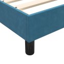 VidaXL Łóżko typu Box Spring z materacami Ciemnoniebieski 180x220 cm