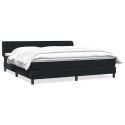 VidaXL Łóżko typu Box Spring z materacami Czarny 180x220 cm Aksamit