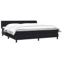 VidaXL Łóżko typu Box Spring z materacami Czarny 180x220 cm Aksamit