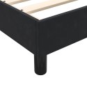 VidaXL Łóżko typu Box Spring z materacami Czarny 180x220 cm Aksamit