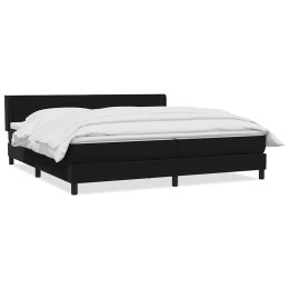 VidaXL Łóżko typu Box Spring z materacem Czarny 180x220 cm Aksamit