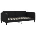 VidaXL Sofa rozsuwana, czarna, 90x200 cm, tkanina