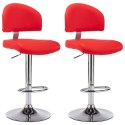 STOŁKI BAROWE 2 SZT. CZERWONE SZTUCZNA SKÓRA