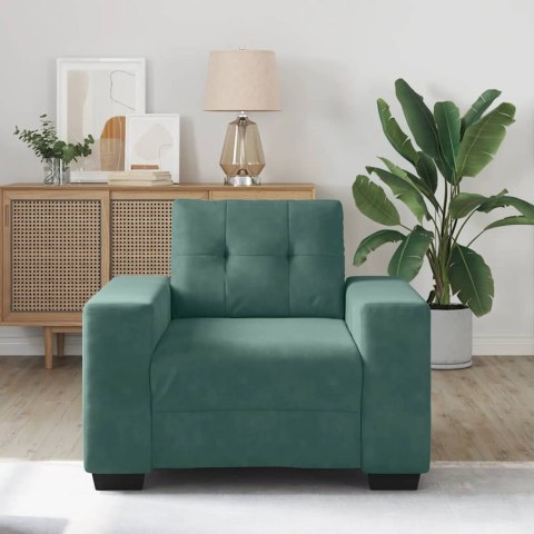 SOFA FOTEL CIEMNOZIELONY 59CM AKSAMIT