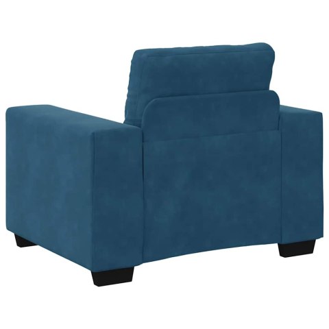 SOFA FOTEL NIEBIESKI 59CM AKSAMIT