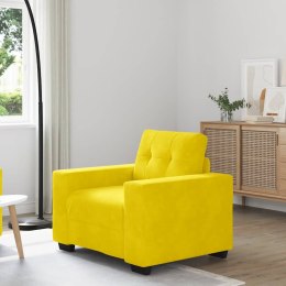SOFA FOTEL ŻÓŁTY 59CM AKSAMIT