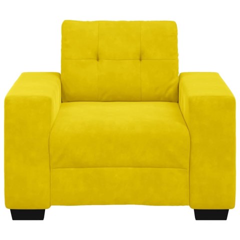 SOFA FOTEL ŻÓŁTY 59CM AKSAMIT