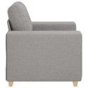 SOFA FOTEL SZARY CHMUROWY 59CM OBITY TKANINĄ