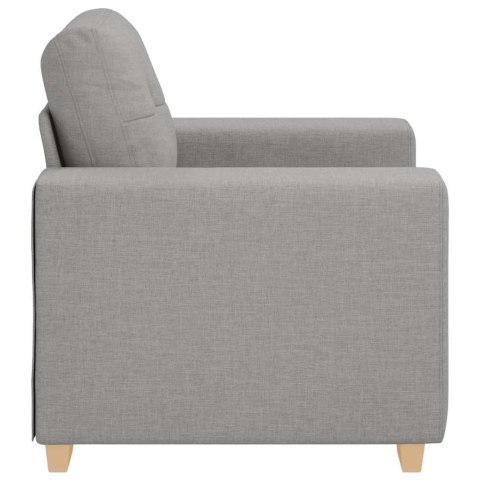 SOFA FOTEL SZARY CHMUROWY 59CM OBITY TKANINĄ