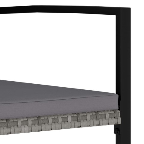 7-CZĘŚCIOWY ZESTAW MEBLI OGRODOWYCH POLIRATTAN SZARY