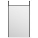 LUSTRO NA DRZWI CZARNE 40X60CM SZKŁO I ALUMINIUM