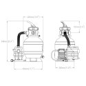 VidaXL Piaskowy filtr basenowy z filtrem wstępnym, czarny