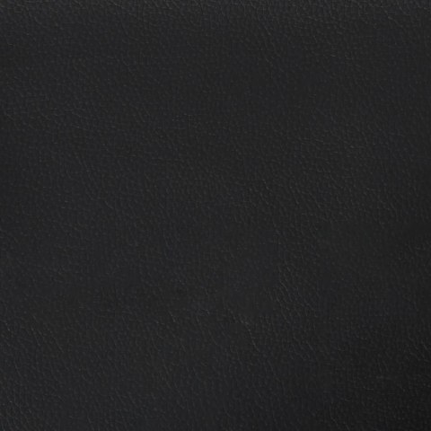 SOFA CHESTERFIELD 2-OS. CZARNA TAPICEROWANA SZTUCZNĄ SKÓRĄ