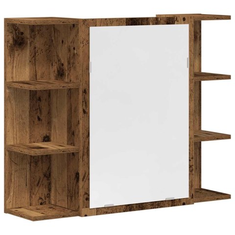 4-CZĘŚCIOWY ZESTAW MEBLI ŁAZIENKOWYCH STARE DREWNO