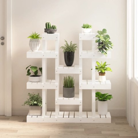 KWIETNIK BIAŁY 104,5X25X109,5CM LITE DREWNO SOSNOWE