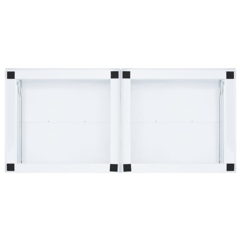 PODWÓJNY PODEST POD PRALKĘ Z PÓŁKAMI BIAŁY