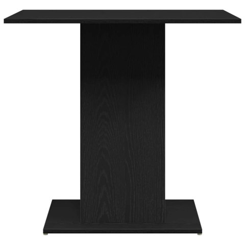 STÓŁ JADALNY CZARNY DĄB 80X80X75CM DREWNO KLEJONE