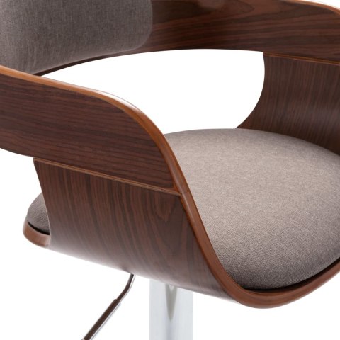 KRZESŁO BAROWE SKLEJKA I TKANINA W KOLORZE TAUPE