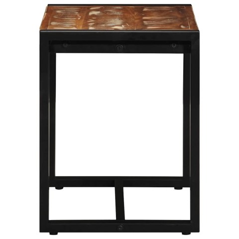 ŁAWKA WIELOKOLOROWA 60X35X45CM LITE DREWNO ODZYSKANE