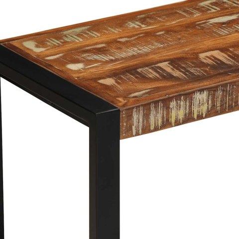 ŁAWKA WIELOKOLOROWA 60X35X45CM LITE DREWNO ODZYSKANE