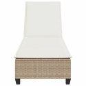 LEŻAK Z PODUSZKAMI BEŻOWY 55X200X25,5CM POLIRATTAN