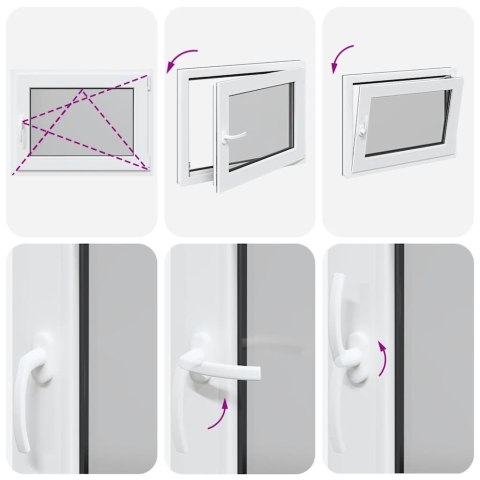 OKNO PIWNICZNE RISOR 80X50CM UCHYLNO-ROZWIERNE DIN PRAWE