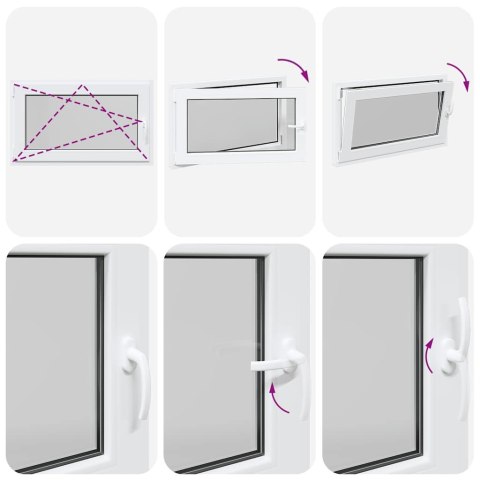 OKNO PIWNICZNE RISOR 100X60CM UCHYLNO-ROZWIERNE DIN LEWE BIAŁE