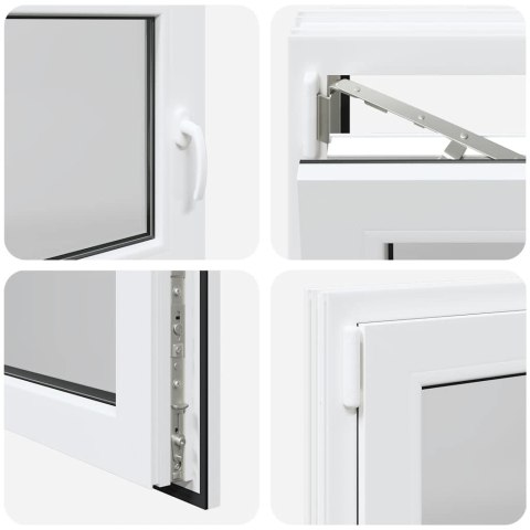 OKNO PIWNICZNE RISOR 100X60CM UCHYLNO-ROZWIERNE DIN LEWE BIAŁE