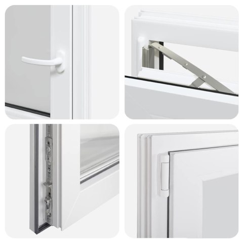 OKNO PIWNICZNE RISOR 50X50CM UCHYLNO-ROZWIERNE DIN LEWE BIAŁE