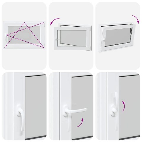 OKNO PIWNICZNE RISOR 90X50CM UCHYLNO-ROZWIERNE DIN PRAWE BIAŁE