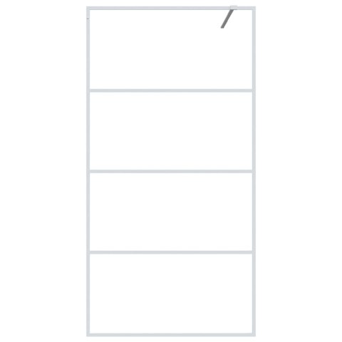 ŚCIANKA PRYSZNICOWA BIAŁA 100X195CM PRZEZROCZYSTE SZKŁO ESG