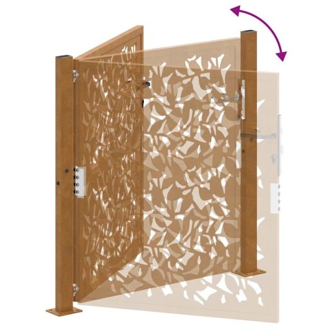 BRAMA OGRODOWA 105X105CM STAL NIERDZEWNA WZÓR FALI
