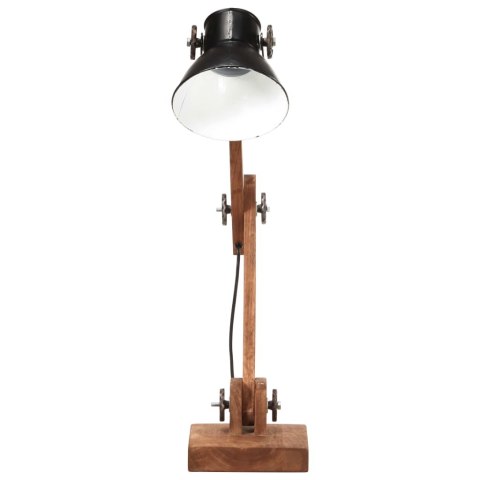 INDUSTRIALNA LAMPA STOŁOWA CZARNA OKRĄGŁA 58X18X90CM E27