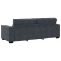 SOFA 3-OSOBOWA CIEMNOSZARA 180CM OBITA AKSAMITEM