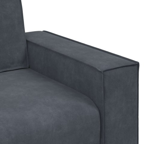 SOFA 3-OSOBOWA CIEMNOSZARA 180CM OBITA AKSAMITEM
