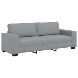 SOFA 3-OSOBOWA JASNOSZARA 180CM TAPICEROWANA TKANINĄ