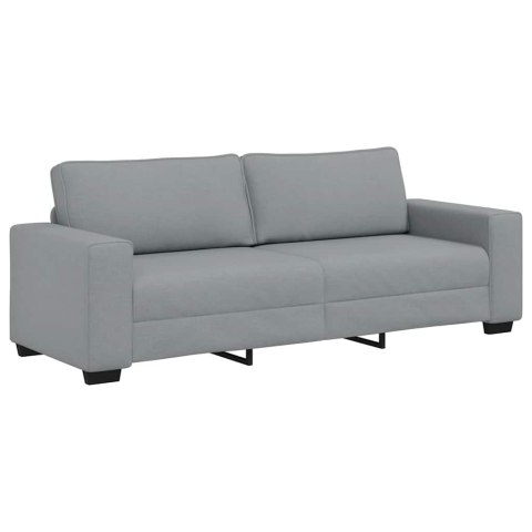 SOFA 3-OSOBOWA JASNOSZARA 180CM TAPICEROWANA TKANINĄ
