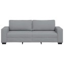 SOFA 3-OSOBOWA JASNOSZARA 180CM TAPICEROWANA TKANINĄ
