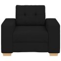 FOTEL CZARNY 59CM OBITY TKANINĄ