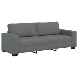 SOFA 3-OSOBOWA CIEMNOSZARA 180CM TAPICEROWANA TKANINĄ