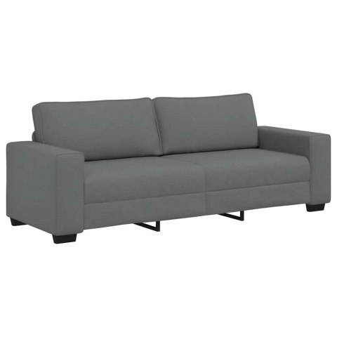 SOFA 3-OSOBOWA CIEMNOSZARA 180CM TAPICEROWANA TKANINĄ