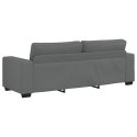 SOFA 3-OSOBOWA CIEMNOSZARA 180CM TAPICEROWANA TKANINĄ
